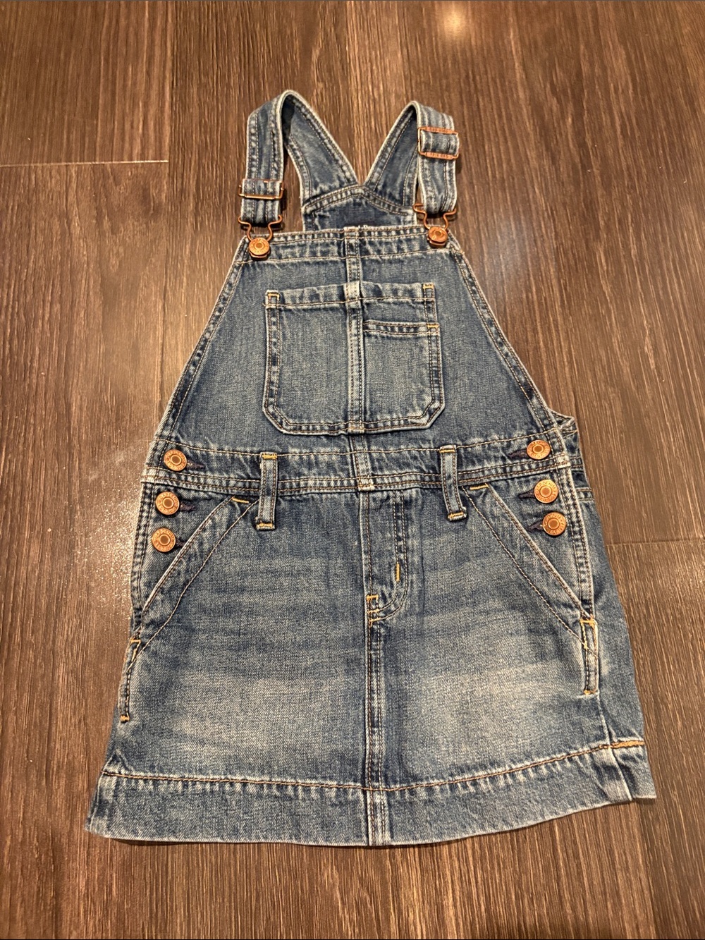 Gap kids girls overall bib dress sz XS 4-5 yo